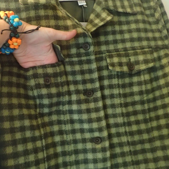 Talbots Green/Black Plaid Wool Jacket NWT! - Picture 6 of 9